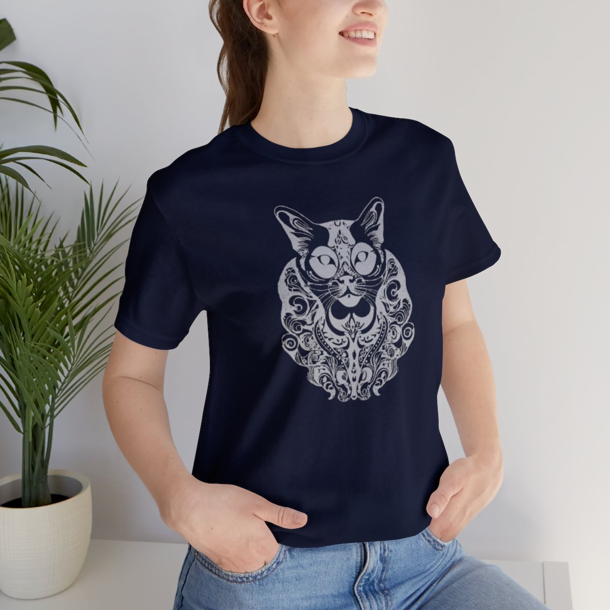 Ornate Siamese Cat Shirt Intricate Design Cat Lover Shirt
