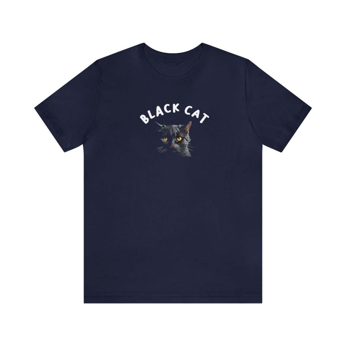 Classic Black Cat Charm Tee Feline Shirt for Cat Lovers