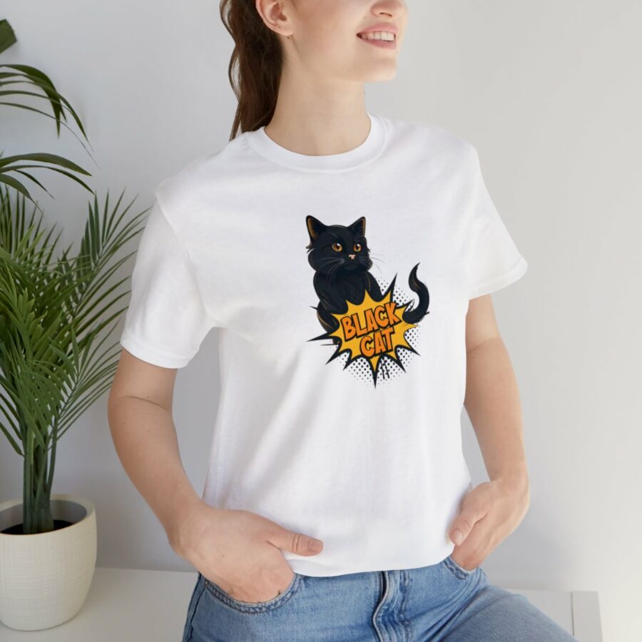 Bold & Playful Black Cat Shirt Cat Lover's Essential Tee