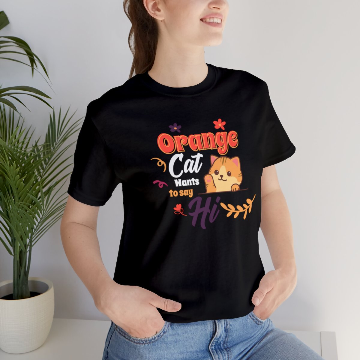 Sociable Orange Cat Hi Shirt Funky Feline Fashion
