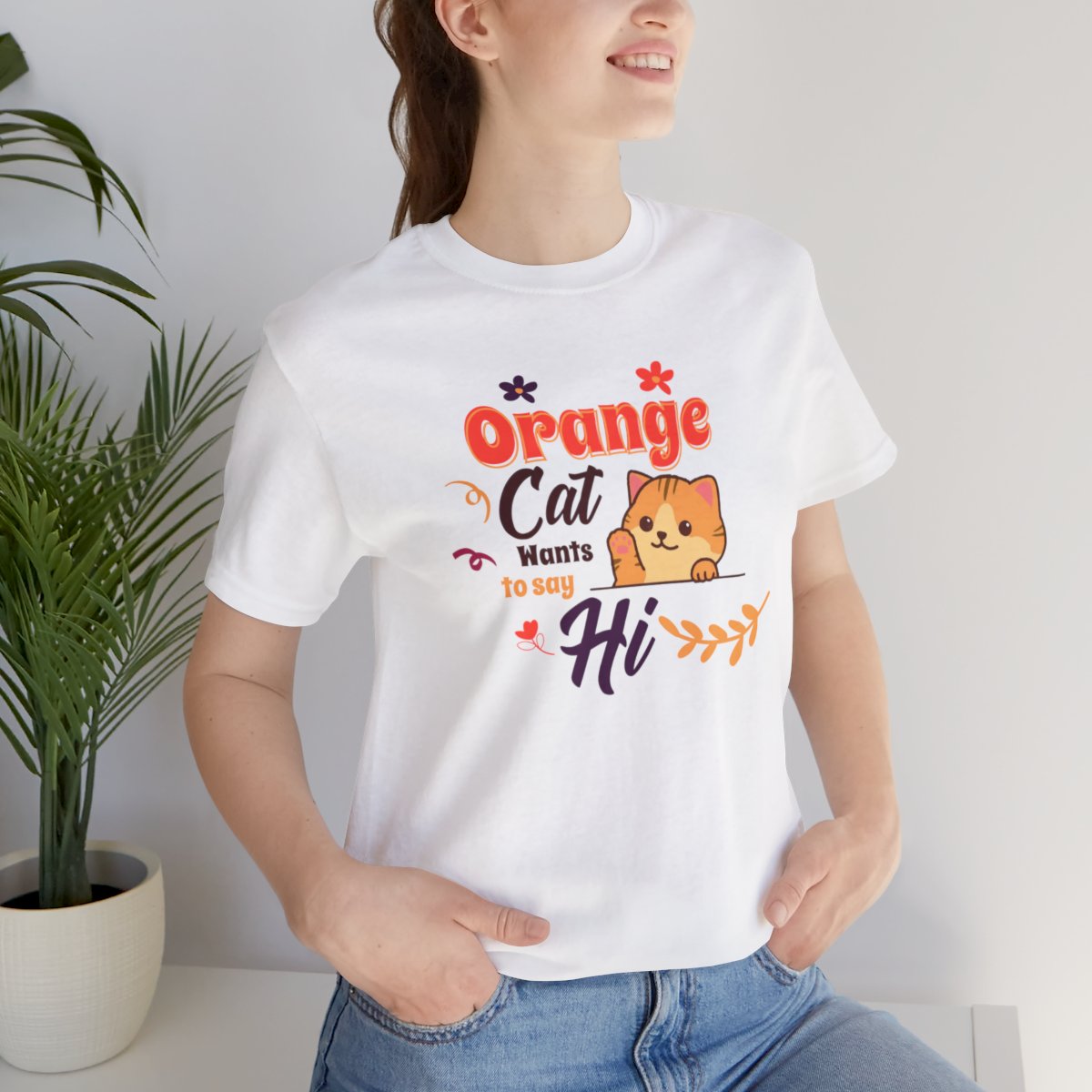 Sociable Orange Cat Hi Shirt Funky Feline Fashion