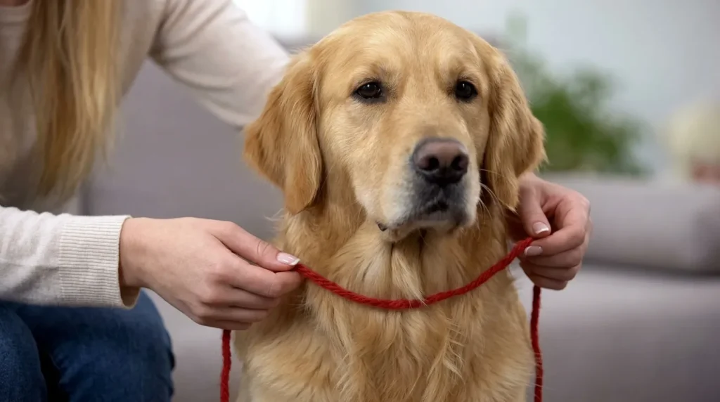 Measure Pet's Neck Size by a String or a Cloth