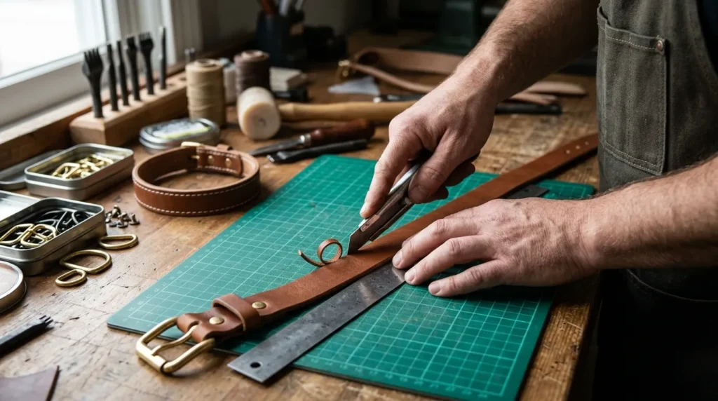 Cut and Prepare Leather in a Generous Length