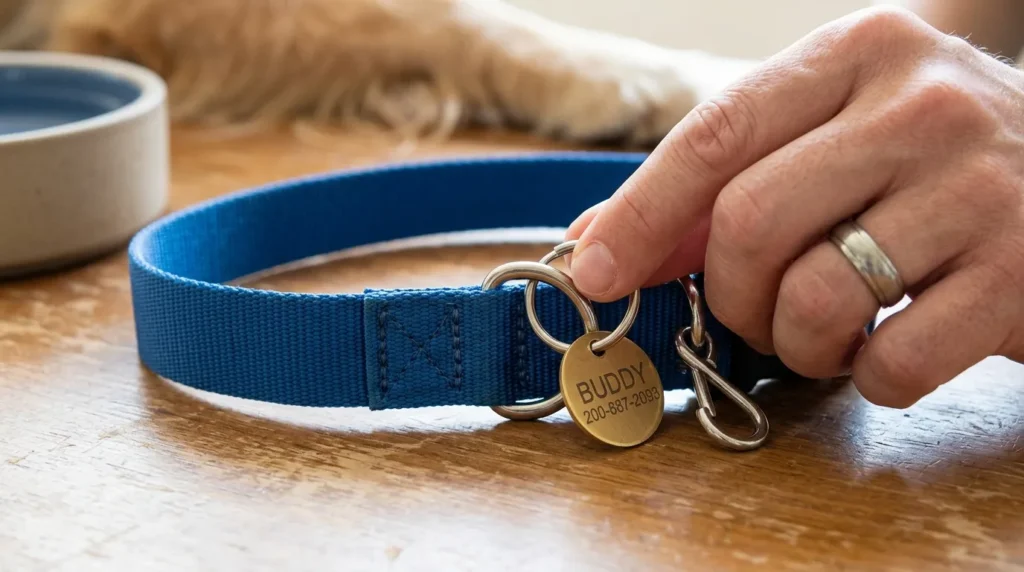 Attach the Ring or Hook to the Collar