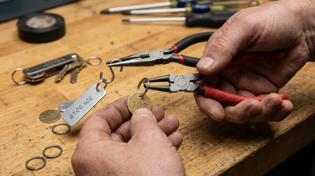Attach Tags to the Split Ring or S-hook