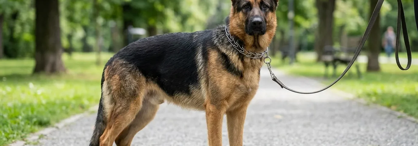 Prong Collar on a Dog
