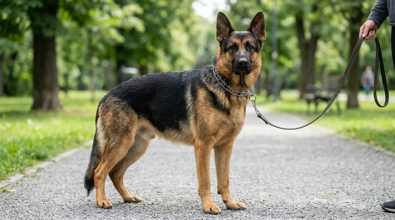 Prong Collar on a Dog
