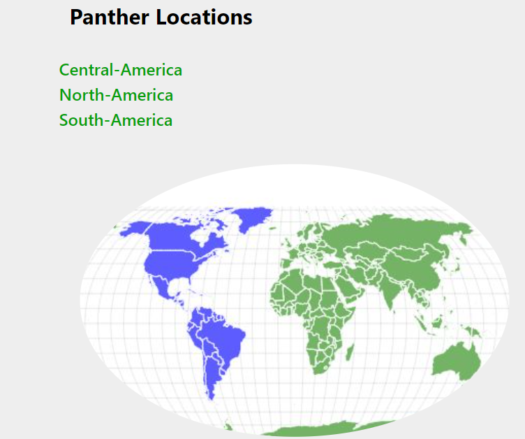 black panther habitat map