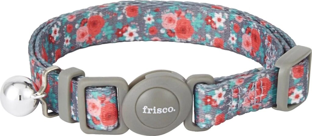 Frisco Rose Polyester Breakaway Cat Collar with Bell