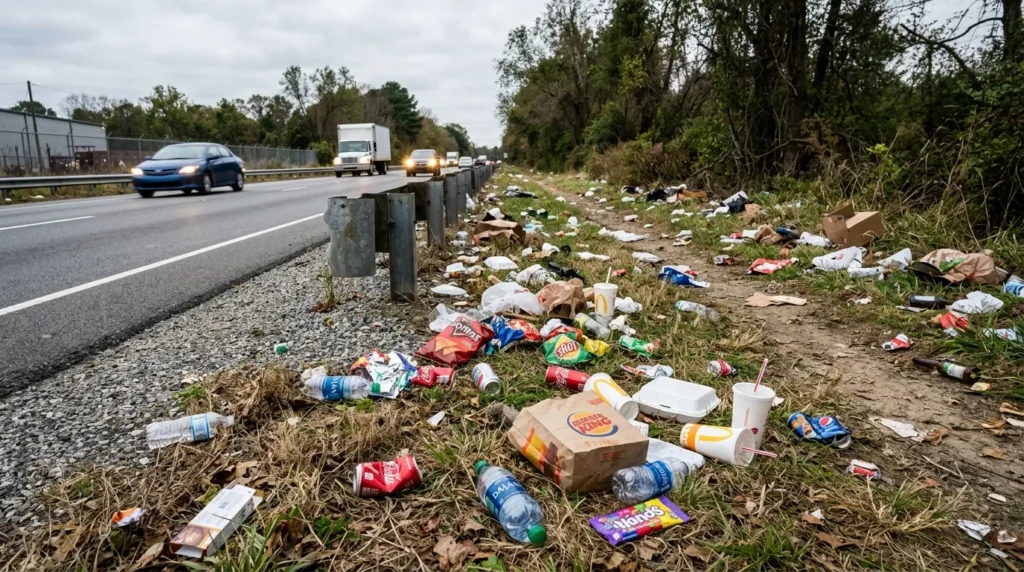 Littering_on_road