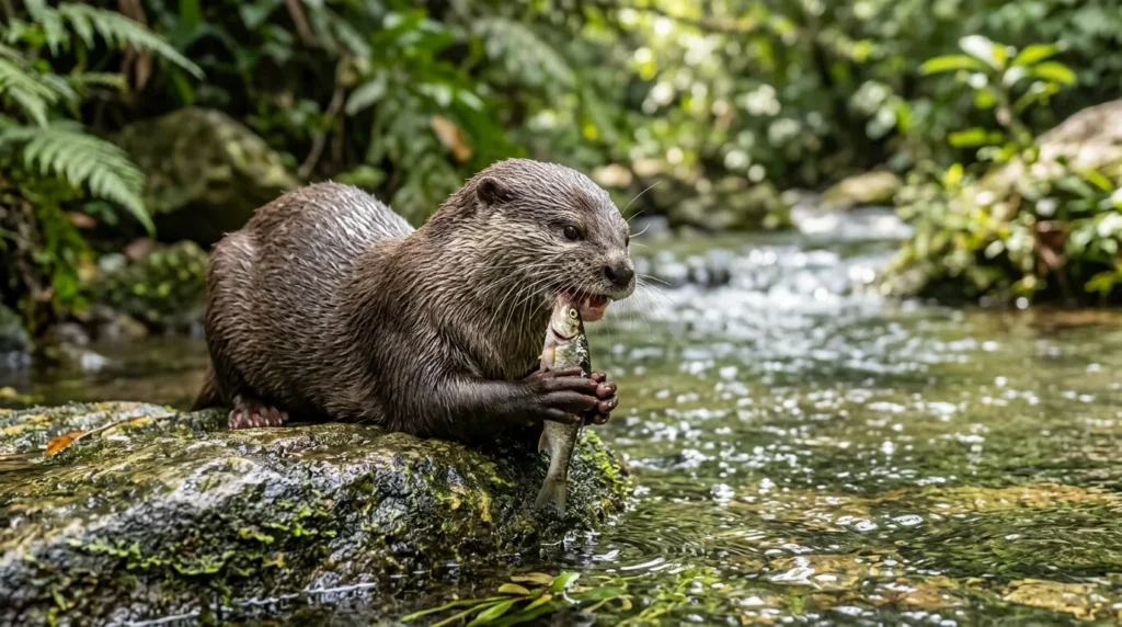 Otter_is_eating_