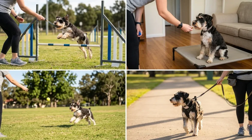 Parti Schnauzer Training and Exercise