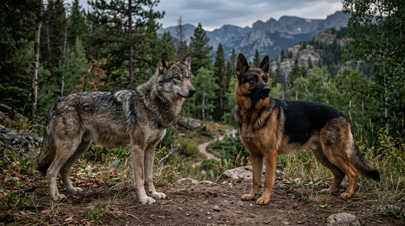 Wolf_and_German_Shepherd
