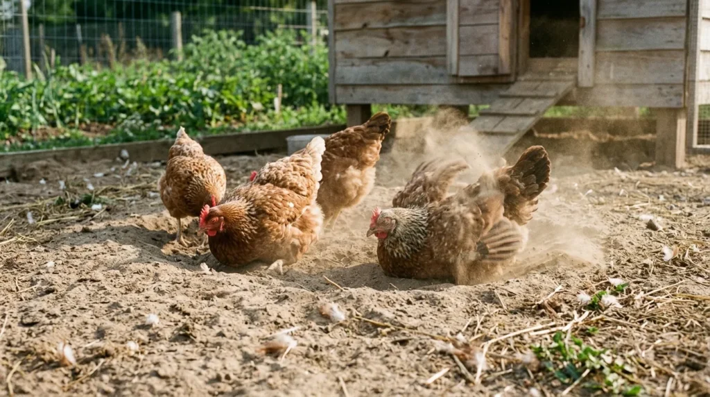 Chickens Bathe by Covering Their Bodies in the Sand (the Happy Chicken Coop)