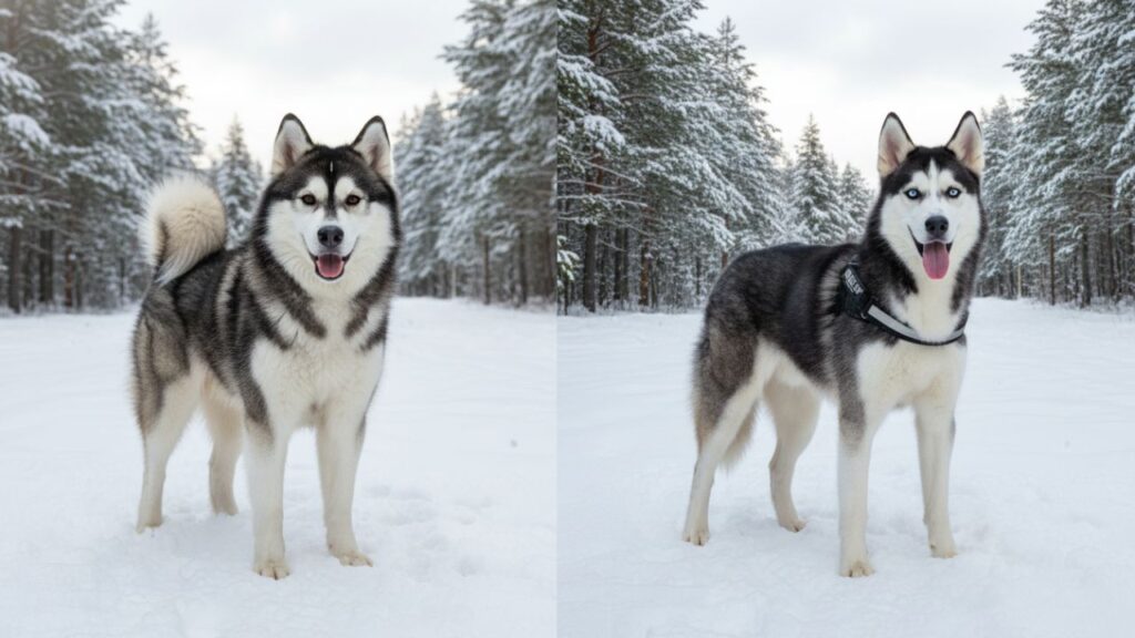 Alaskan husky vs Siberian husky Physical Characteristics