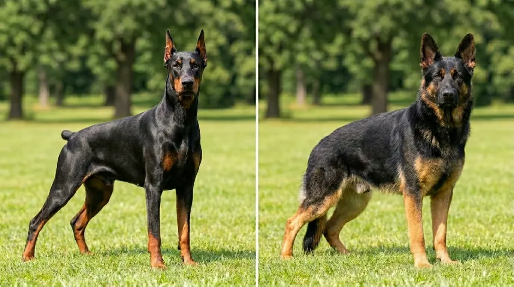 Difference Between Doberman vs. German Shepherd