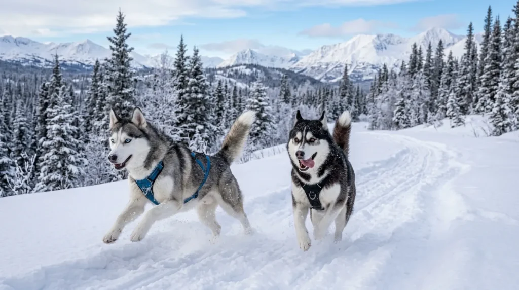 Siberian Huskies