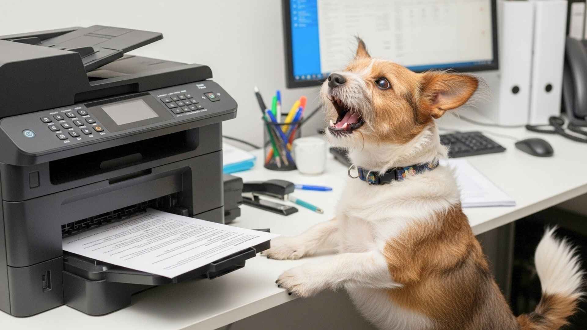 7 Dog Breeds That Bark at Printers When They Work