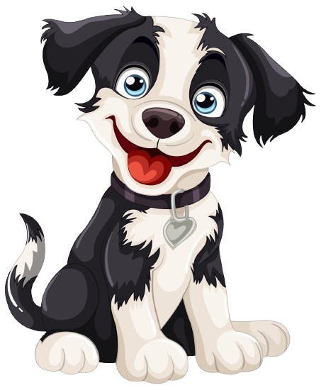 Happy cartoon dog mascot