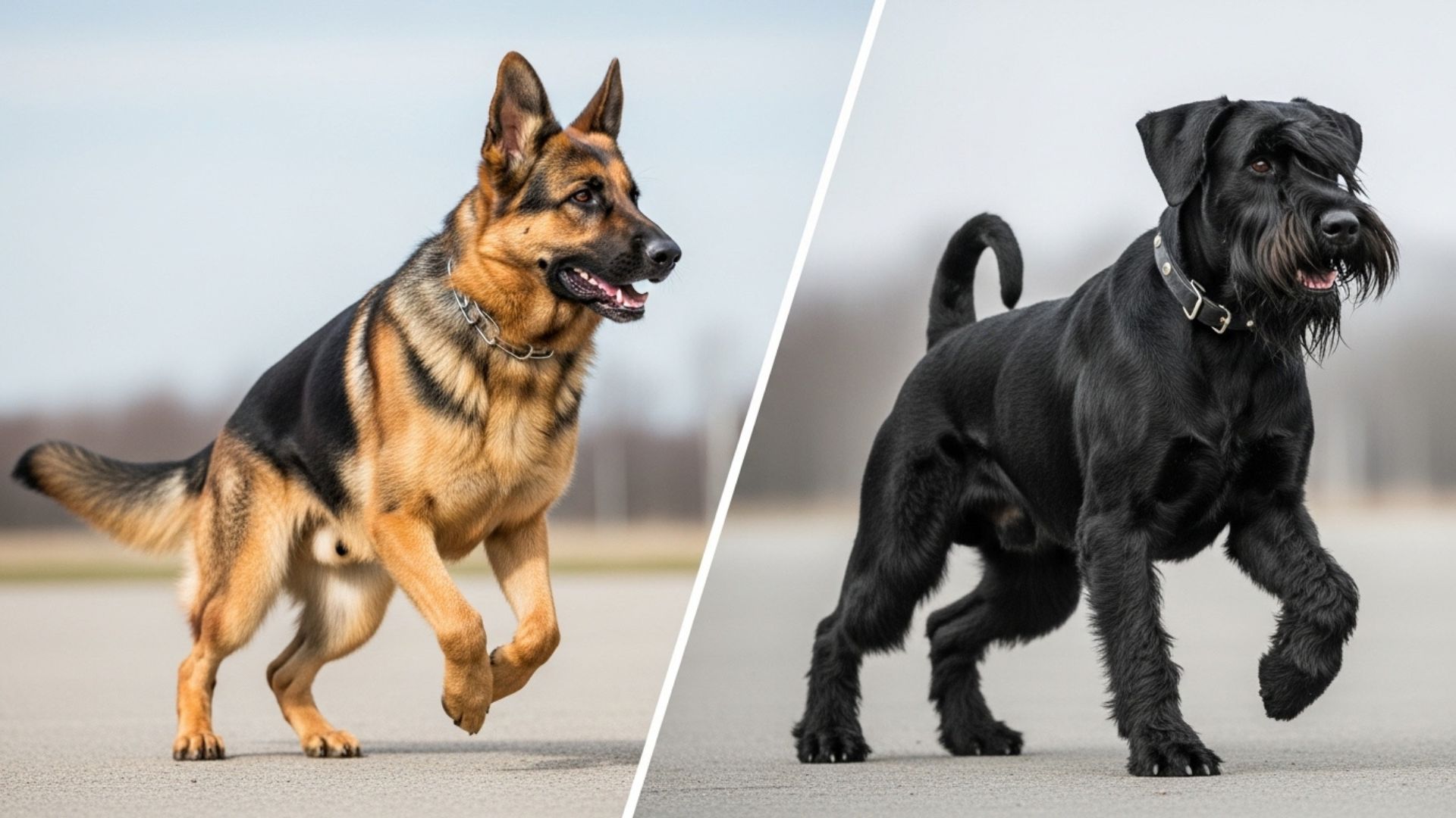 German Shepherd vs. Giant Schnauzer (1)