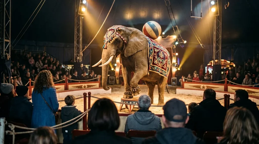 Almost a 96% Chance That Elephants in the Entertainment World Are Treated Poorly. (World Animal Protection)