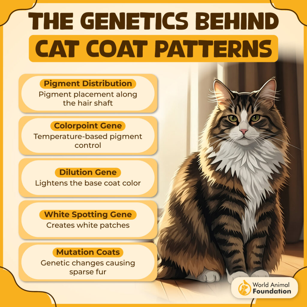 THE GENETICS BEHIND
CAT COAT PATTERNS