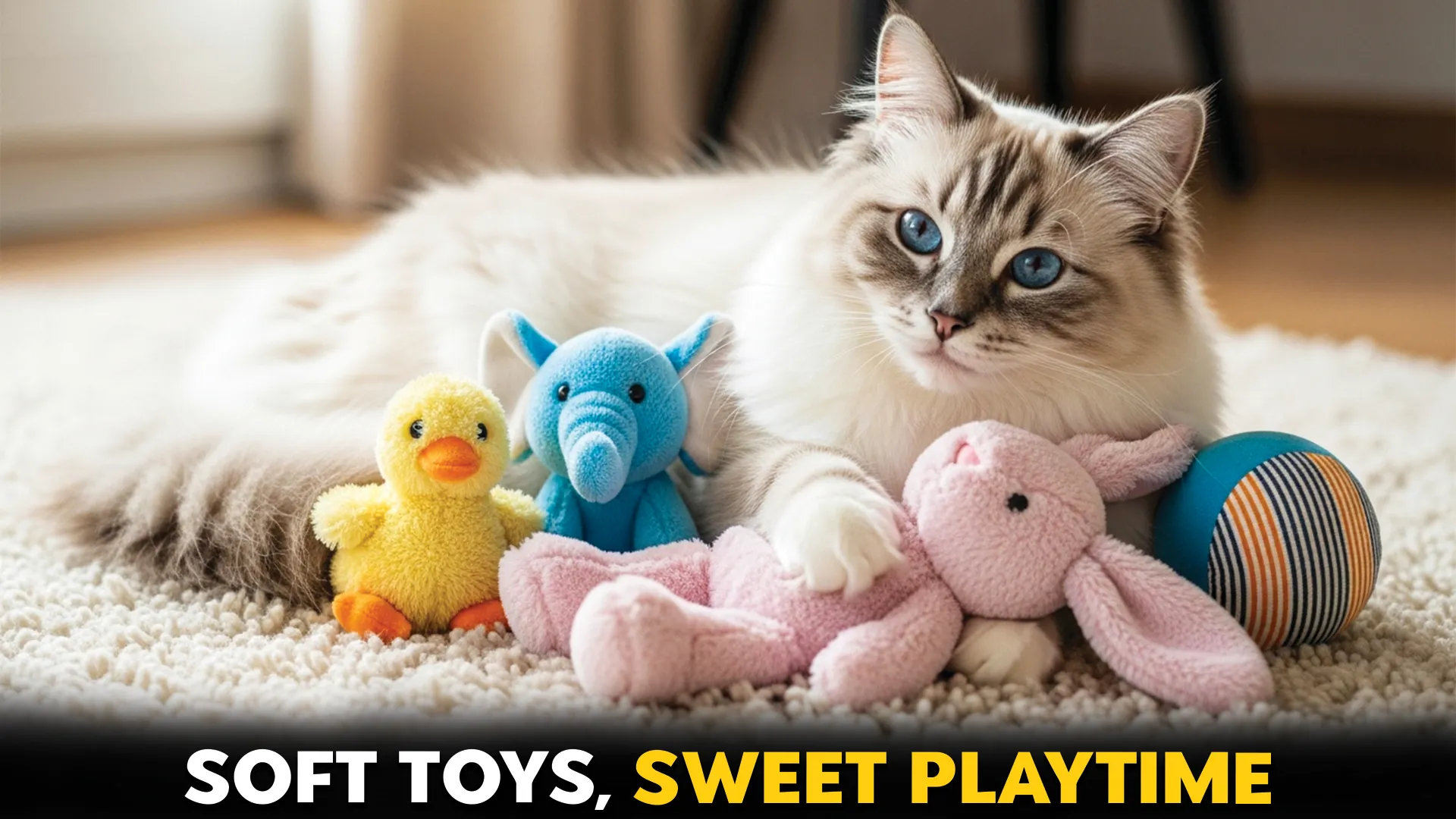 7 cat breeds that prefer soft toys