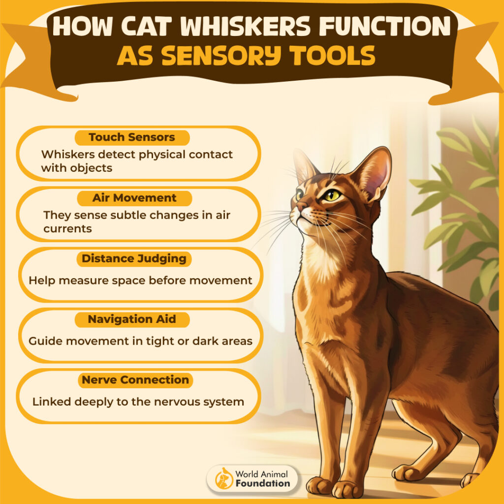 HOW CAT WHISKERS FUNCTION
AS SENSORY TOOLS