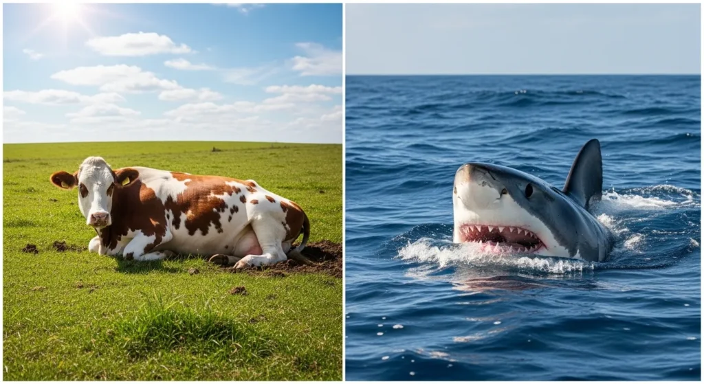 cow and shark