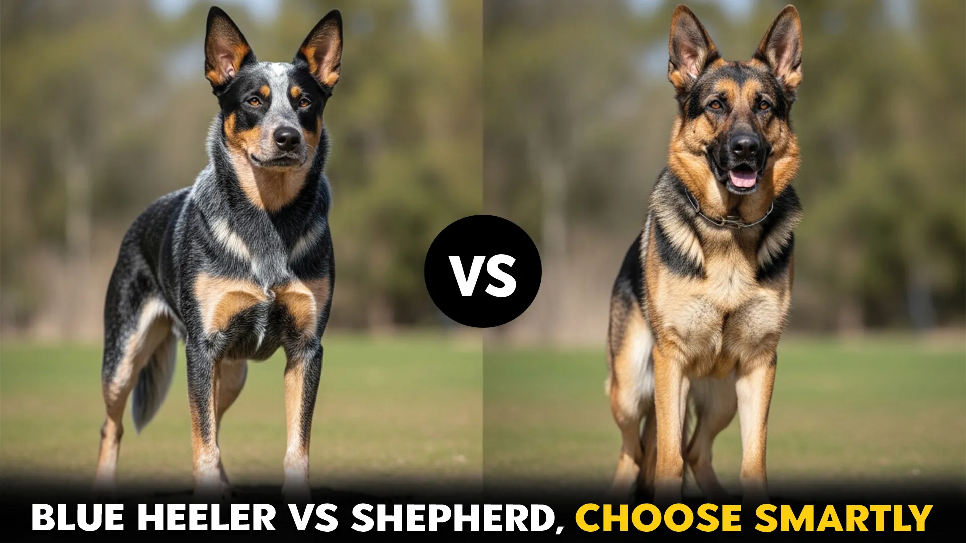 Blue Heeler vs German Shepherd