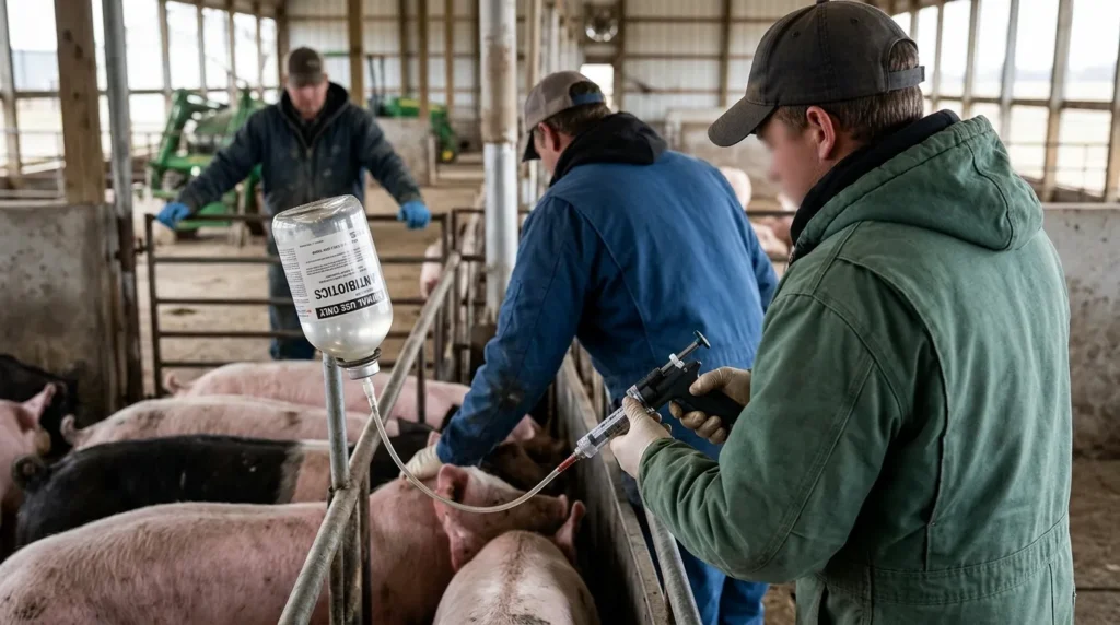 Farmers Feed Antibiotics to Animals