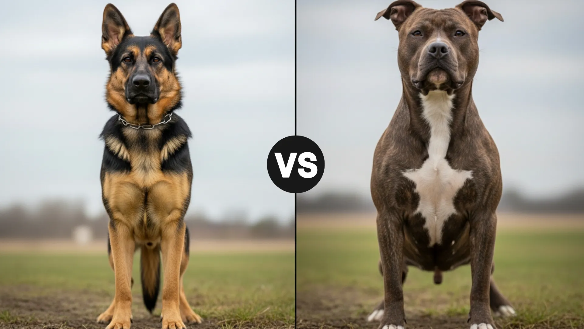 German Shepherd vs. Pitbull strength comparison
