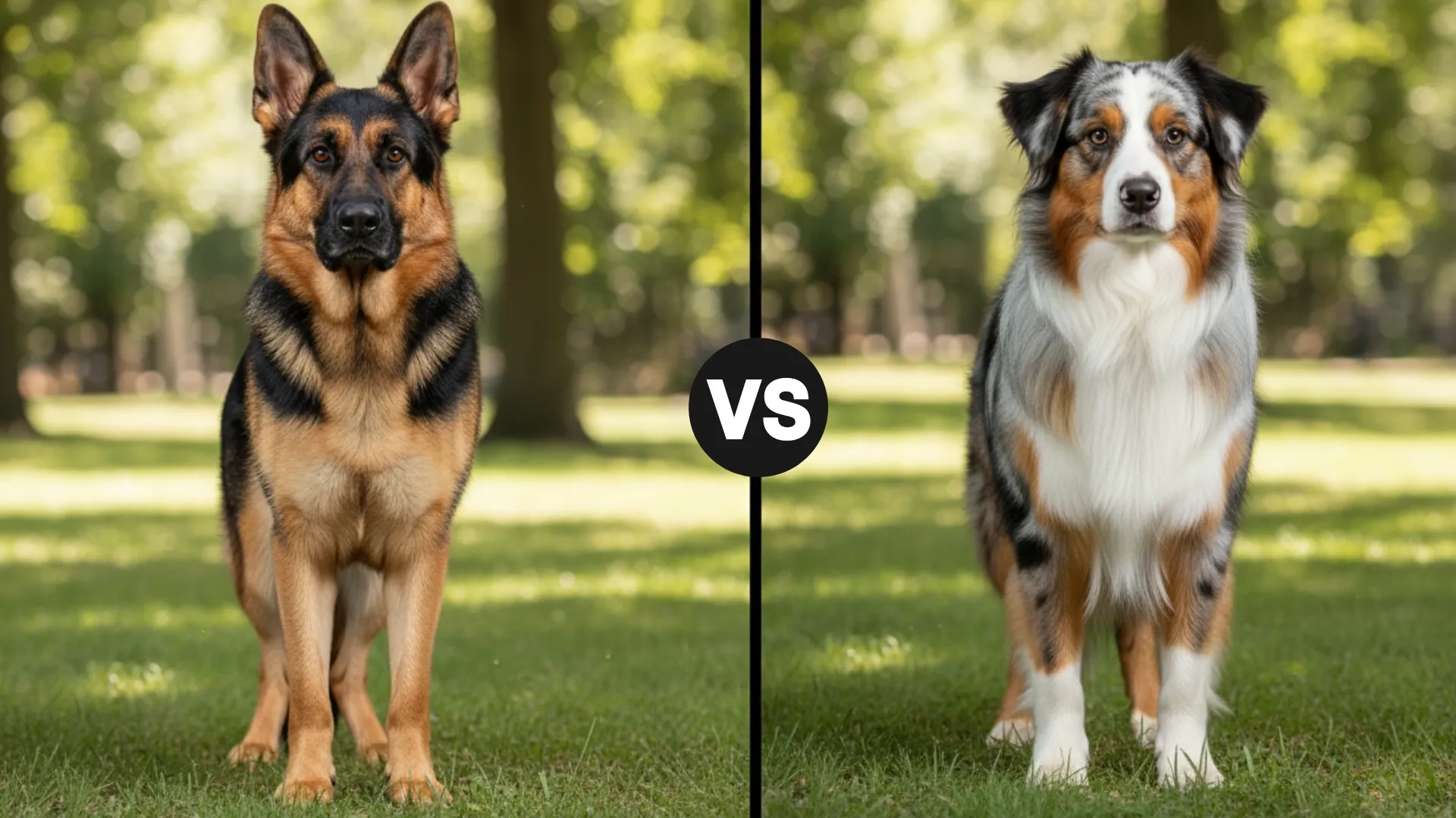 German Shepherd vs. Australian Shepherd