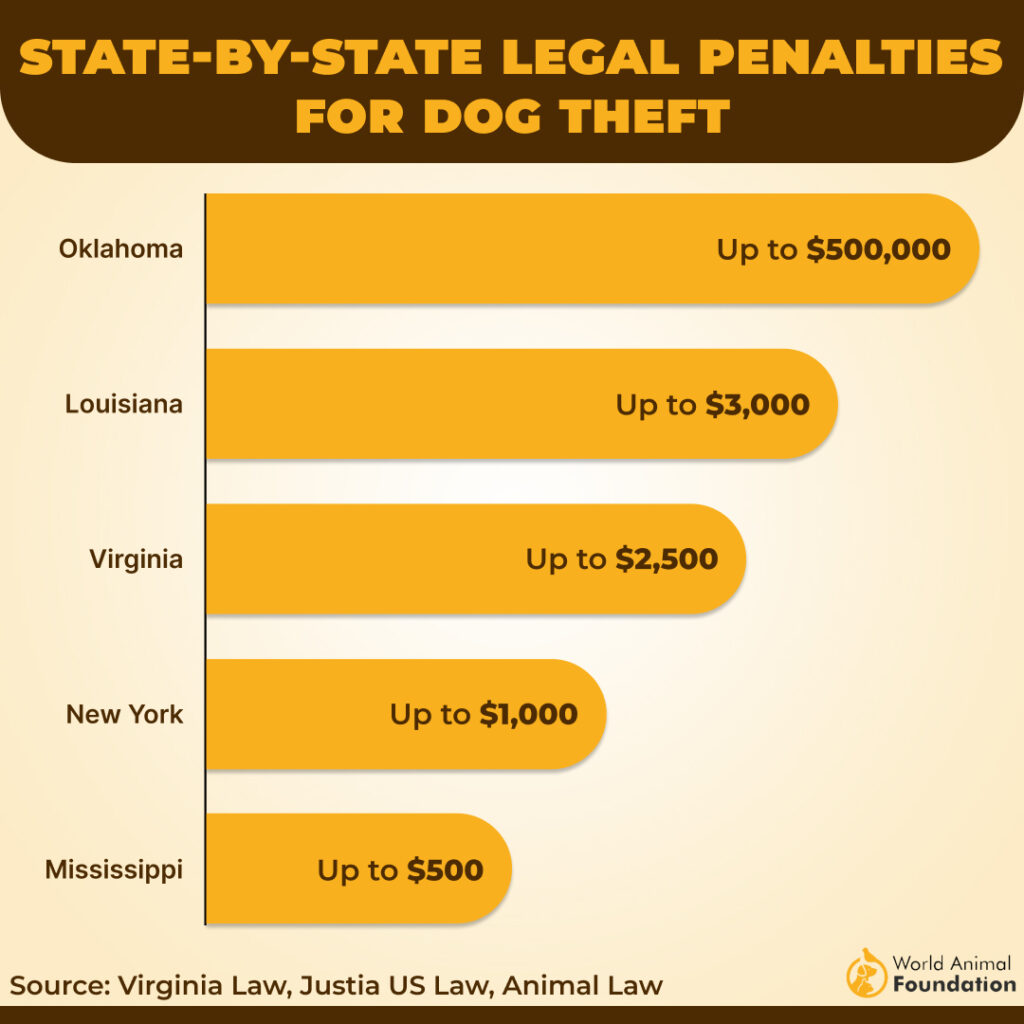 Dog theft penalties by state