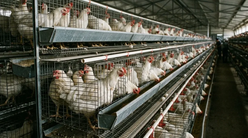 chicken raised on feed crops