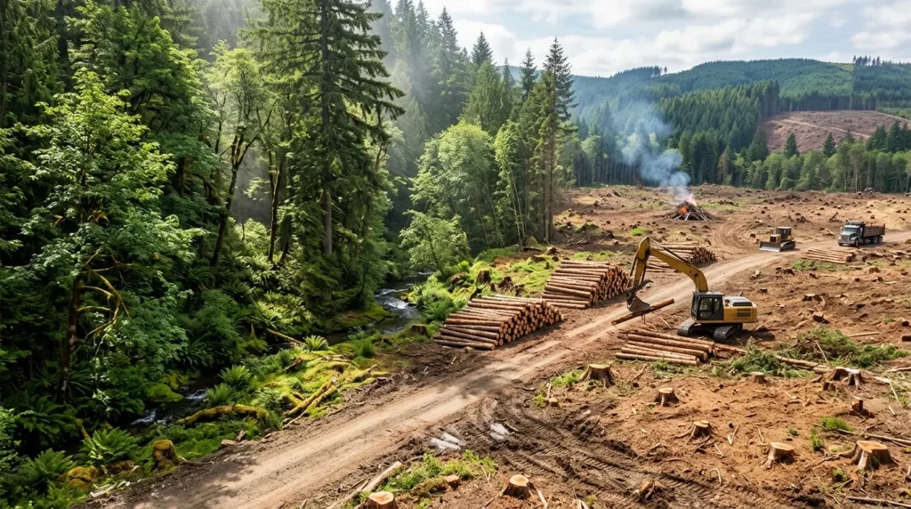 Hectares of Forests have been cut down