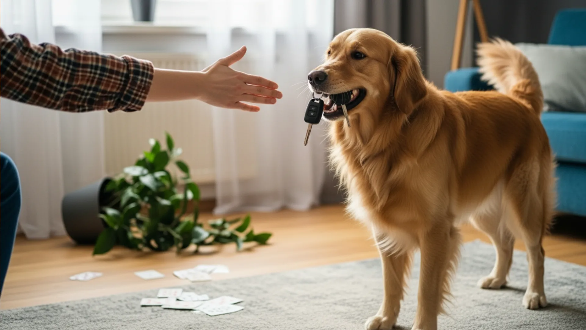 show dog full legs don't use any word alphabet in the image and don't show any person's face