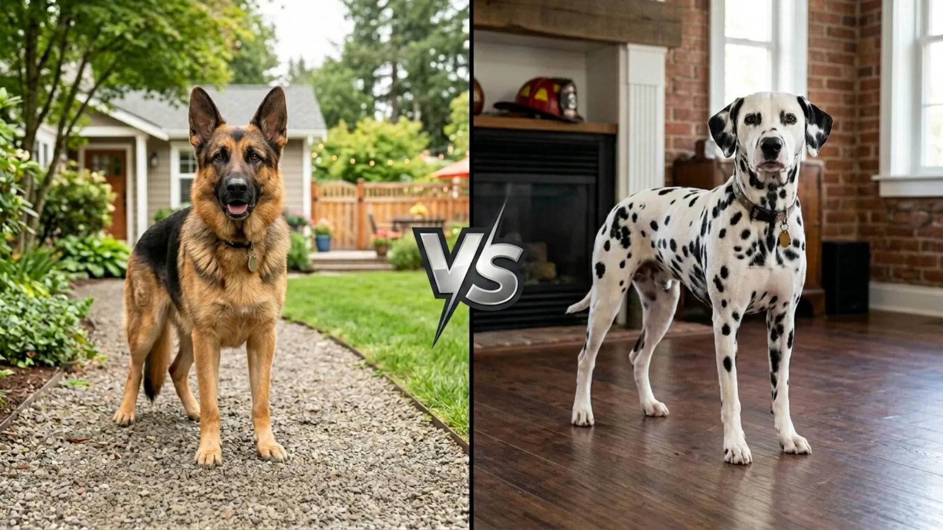 German Shepherd Dog Breeds for Families vs. Dalmatian Dog Breeds