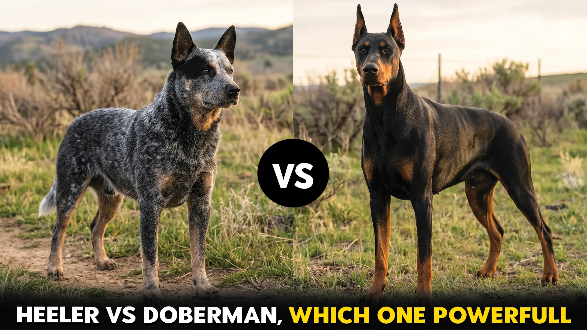 Blue Heeler vs. Doberman