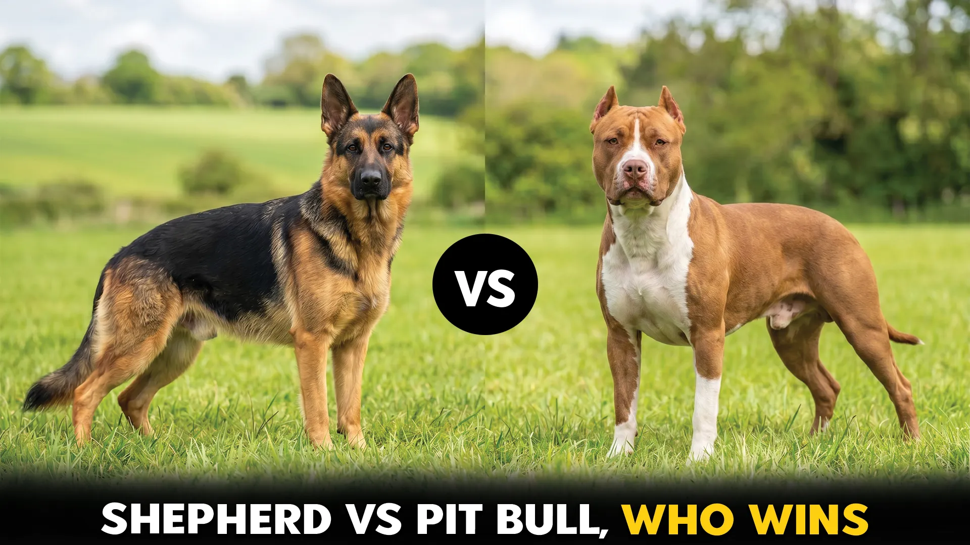 german shepherd dog breeds vs pitbull