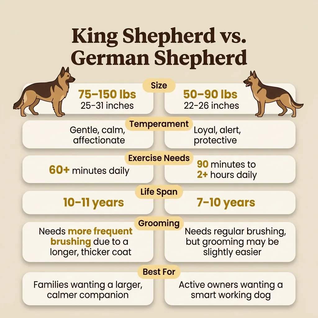 King Shepherd vs.
German Shepherd