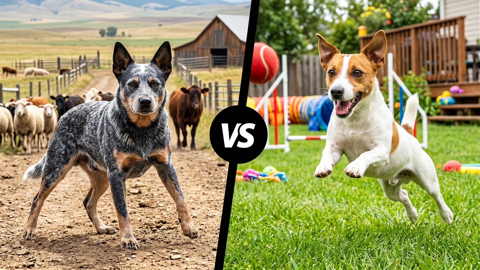australian cattle dog vs jack rusell terrier small dog