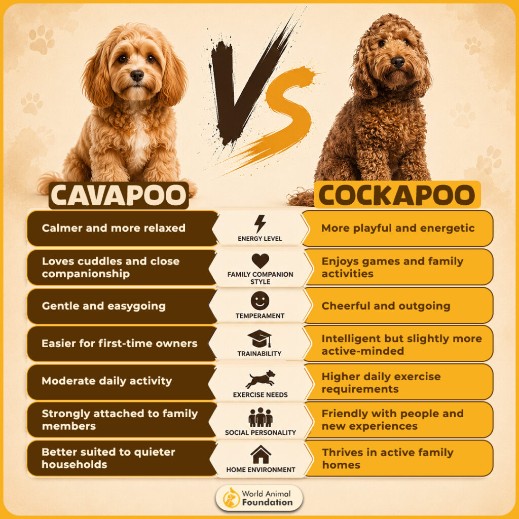 Cavapoo vs Cockapoo comparison chart