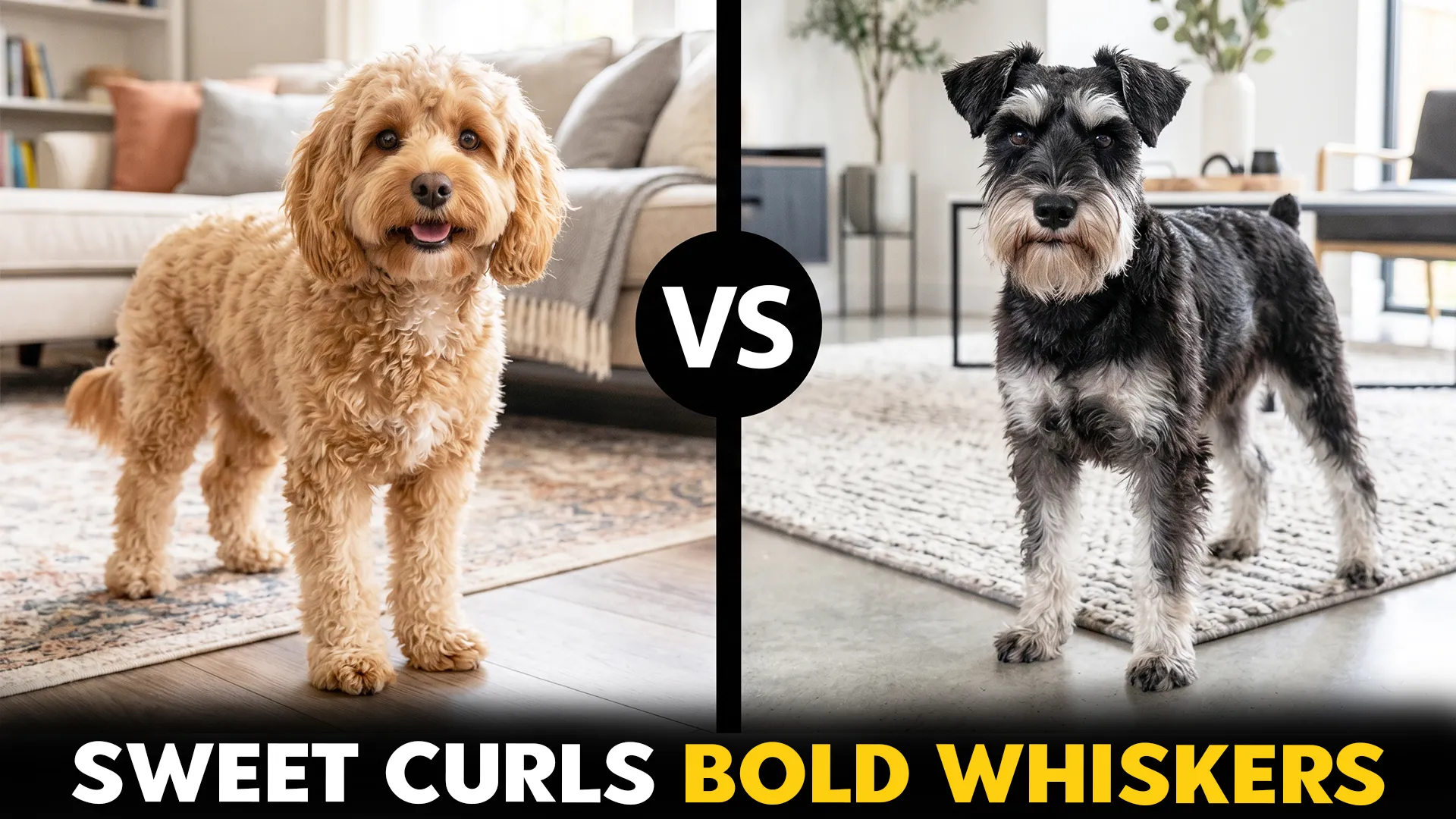 Compare Cavapoo vs. Miniature Schnauzer: Know their traits, temperament, grooming, and lifestyle needs to find the best companion for your home.