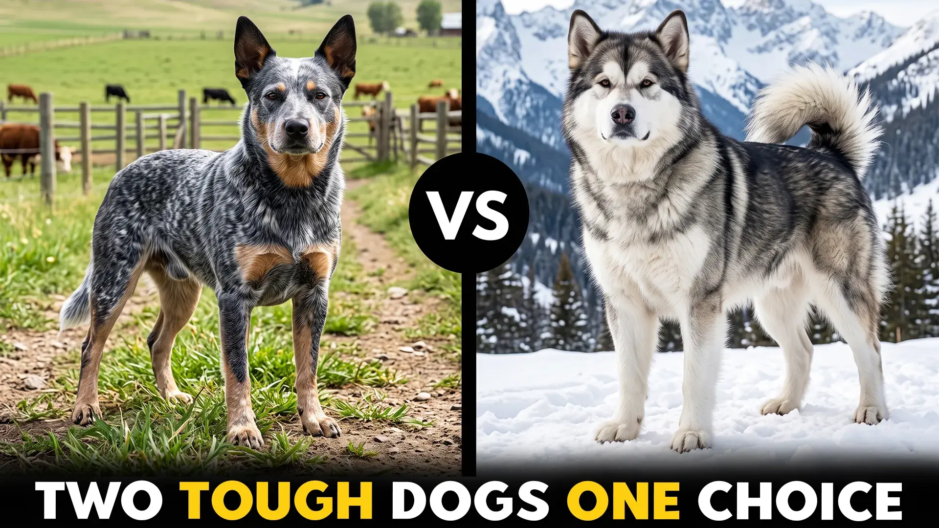 Australian Cattle Dog vs. Alaskan Malamute Breed Differences You Should Know