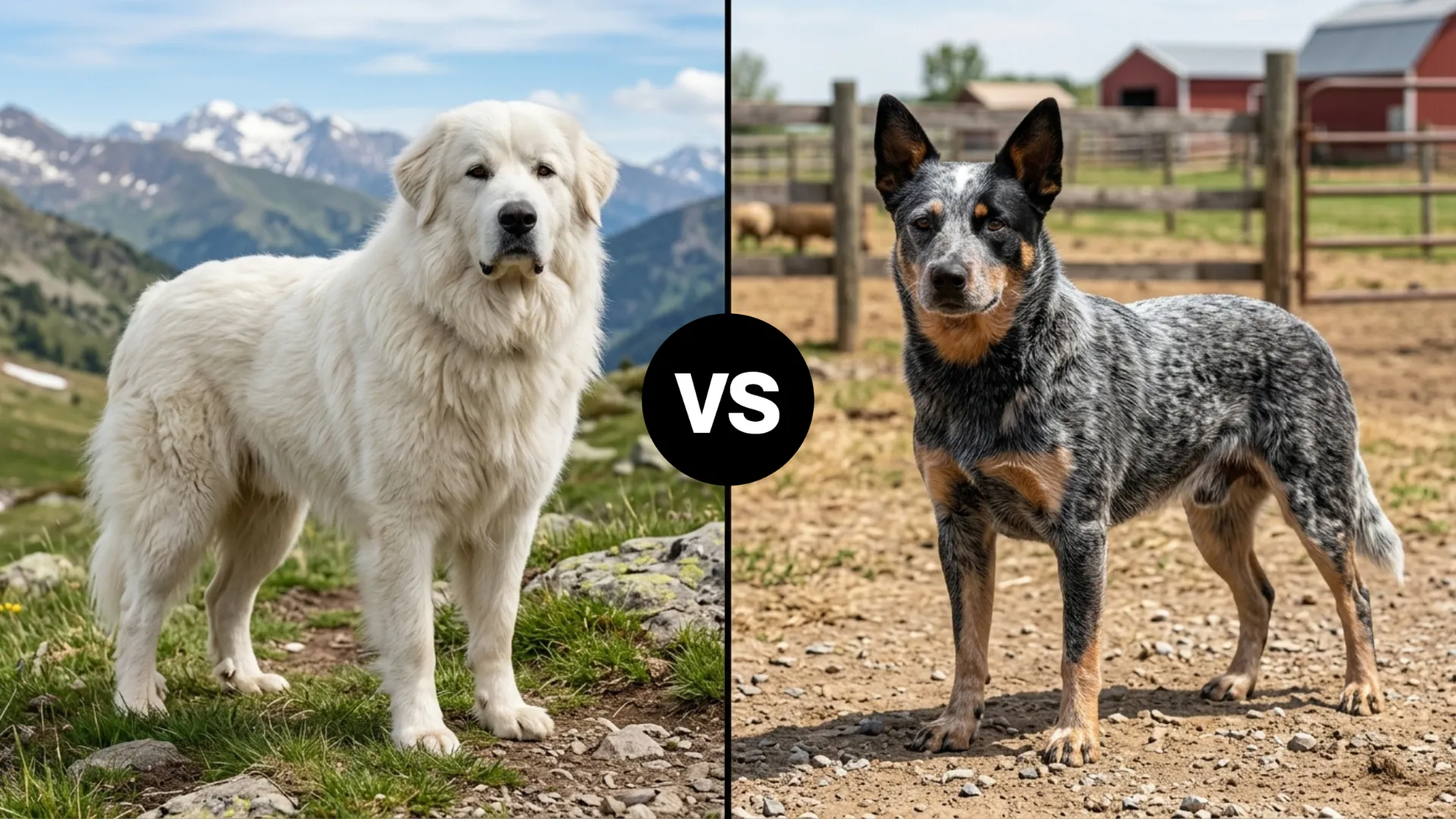 Great Pyrenees vs. Blue Heeler
