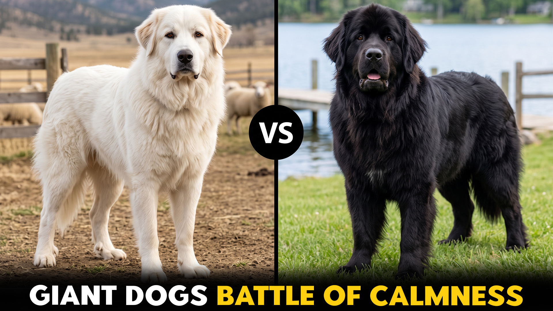 great pyrenees vs newfoundland calm giant dogs compared