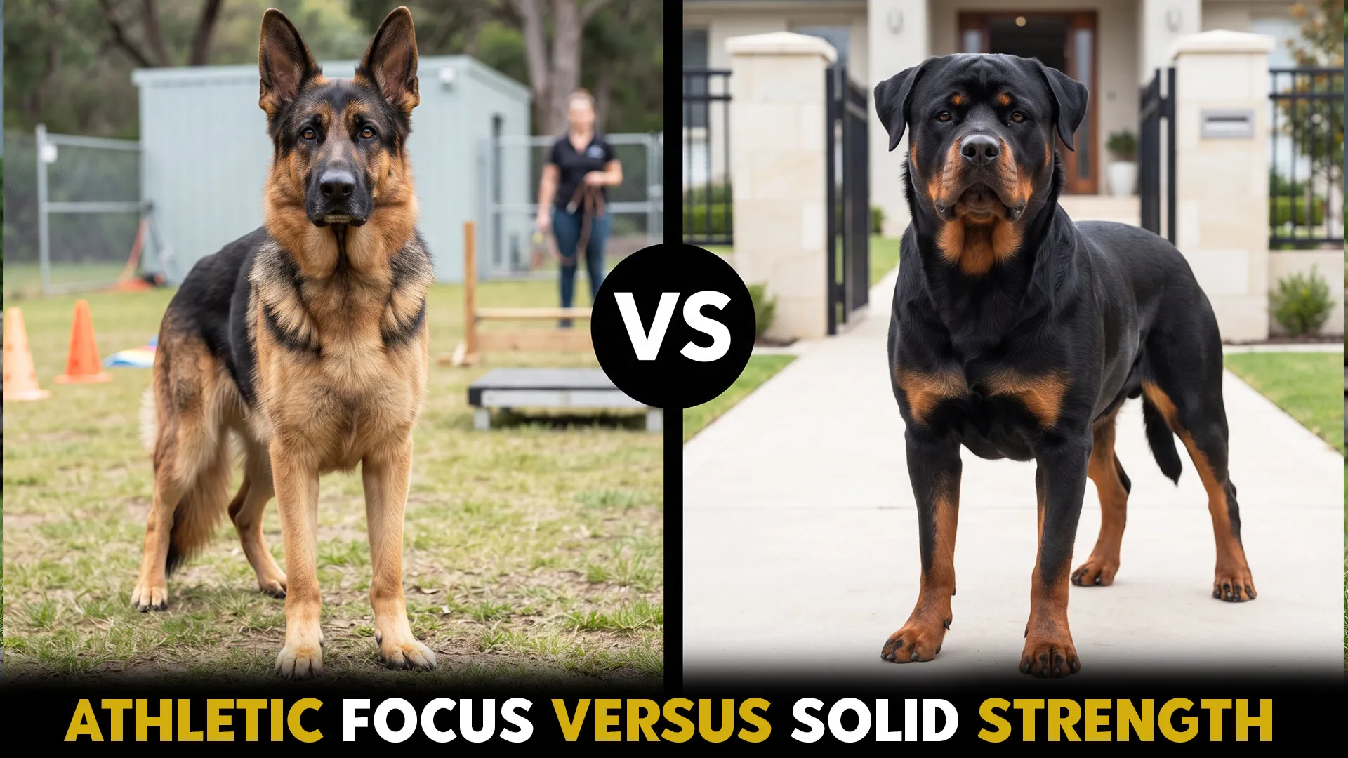 german shepherd vs rottweiler dog breeds compeling differneces
