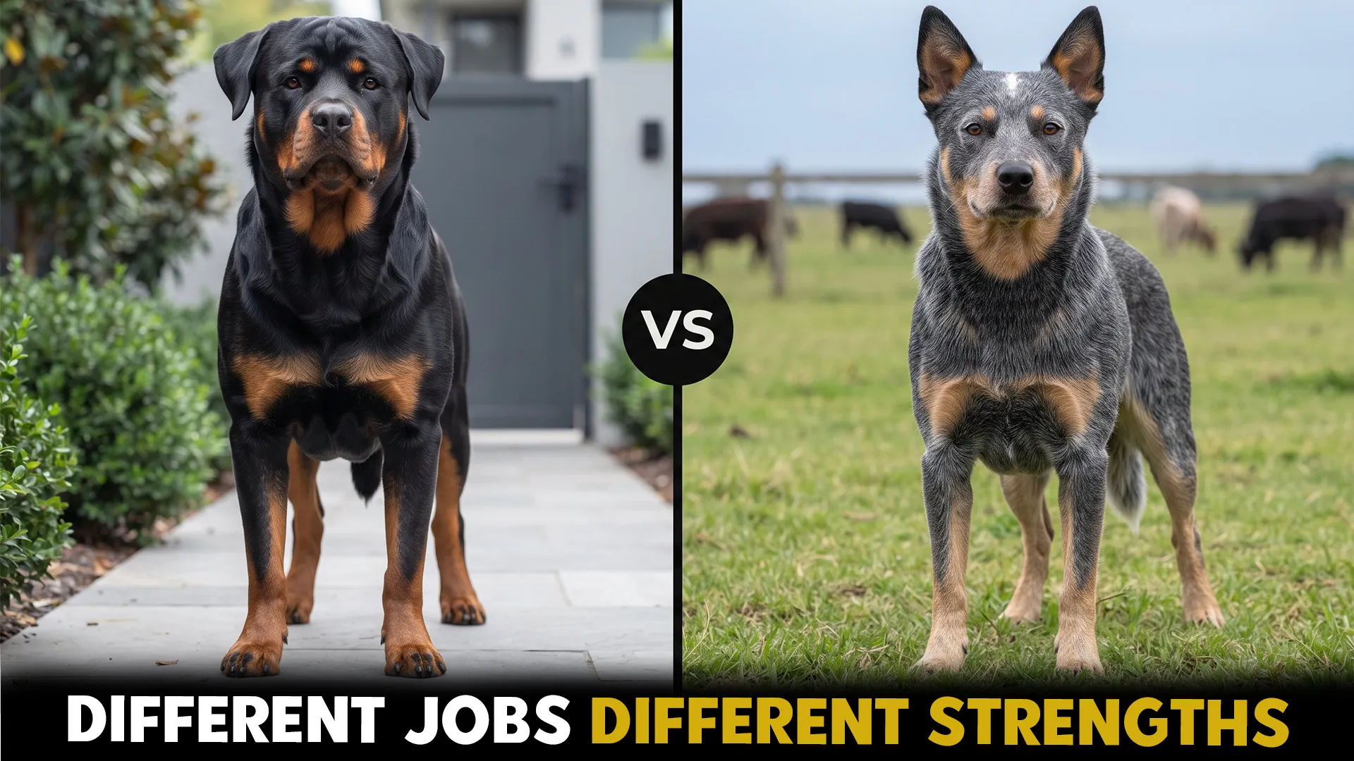 rottweiler vs australian cattle dog traits that set them apart