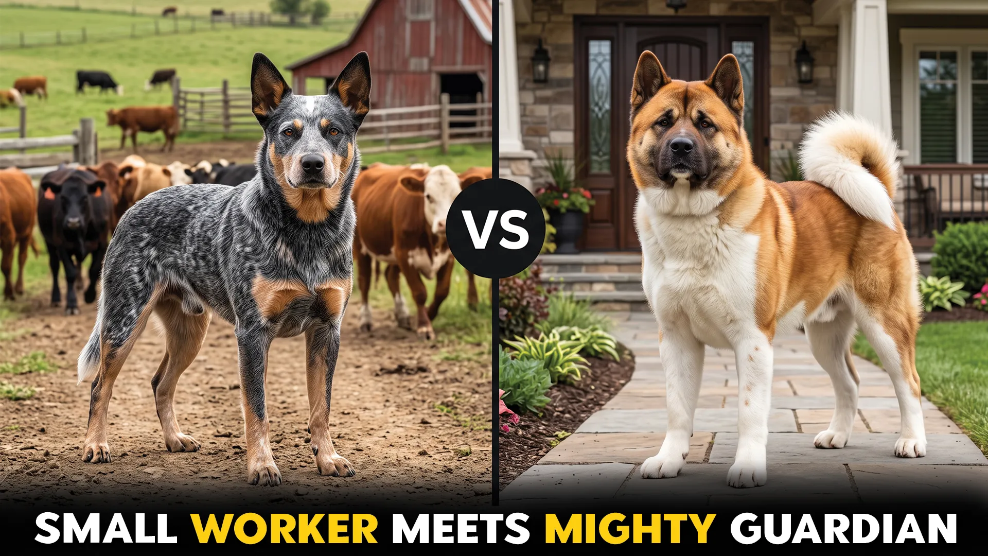 why australian cattle dog vs akita